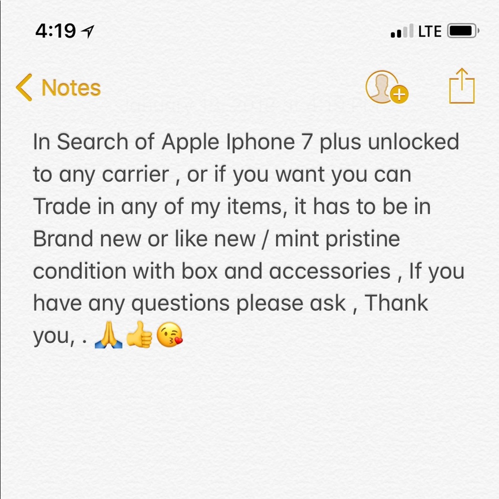 iSO iphone 7 plus or higher ...